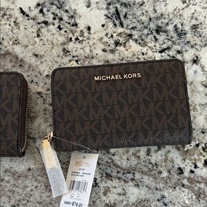 Michael Kors Dark Brown Logo Wallet
